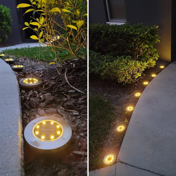 LED Solar Powered In-Ground Lights  Solar Pathway Lights