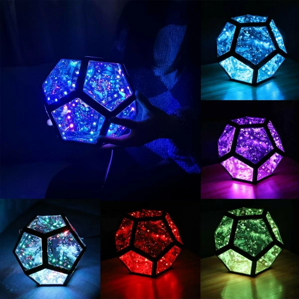 Infinity Dodecahedron Color Art Light