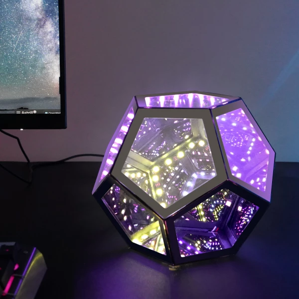 Infinity Dodecahedron Color Art Light