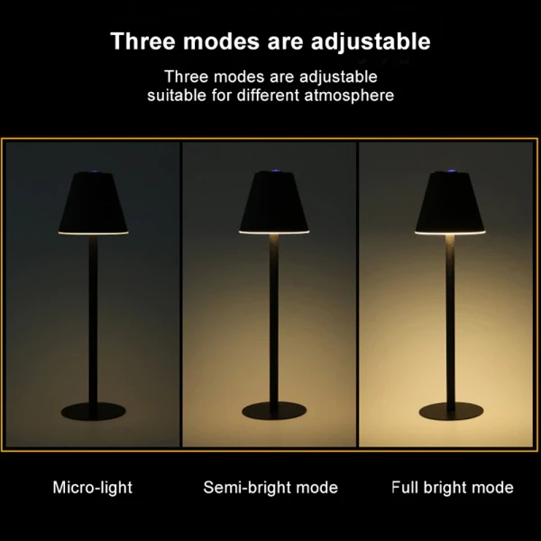 Nordic LED Bar Rechargeable Iron Art Table Lamp