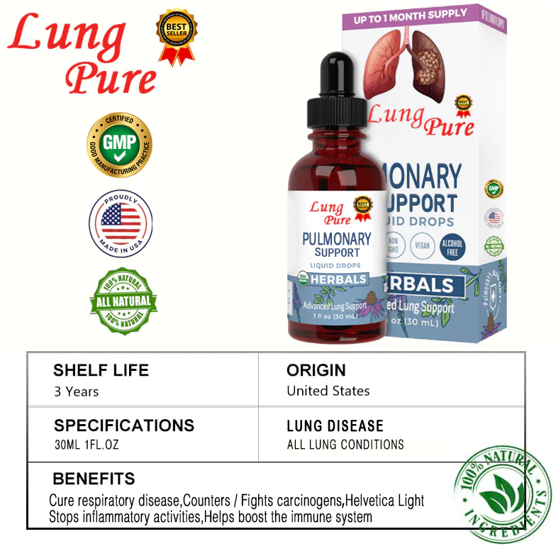 LungPureŽ PRO Dendrobium & Mullein Extract  Powerful Lung Support & Cleanse & Respiratory