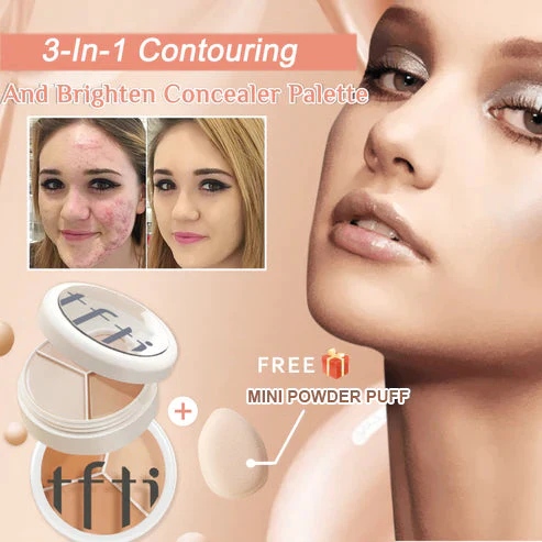 flysmus TIFITM 3-In-1 Contouring And Brighten Concealer Palette