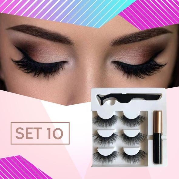 Next-Level Magnetic Eyelashes and Eyeliner- 3 Pairs/ Set!