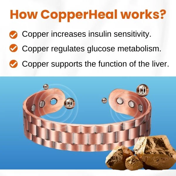 Oveallgo CopperHeal SugarDown Therapeutic Bracelet