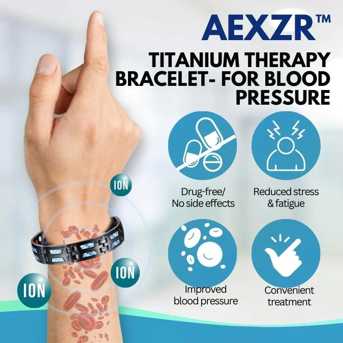 AEXZR Titanium Therapy Bracelet  for Blood Pressure