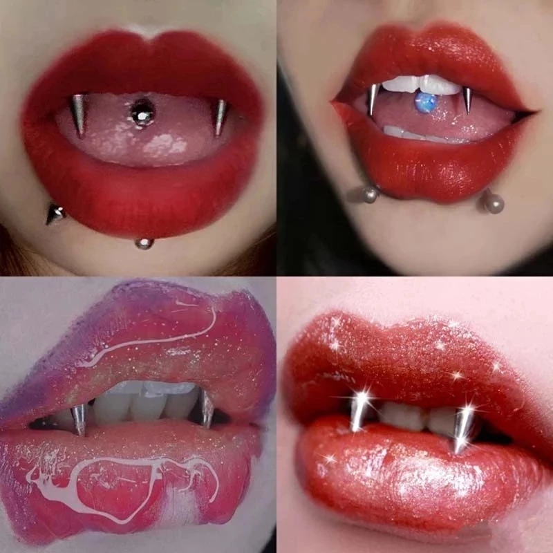 Stainless Steel Nail Teeth Smile Dracula Piercing