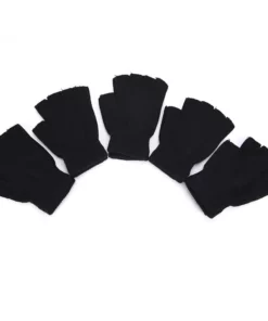 Black Half Finger less Gloves