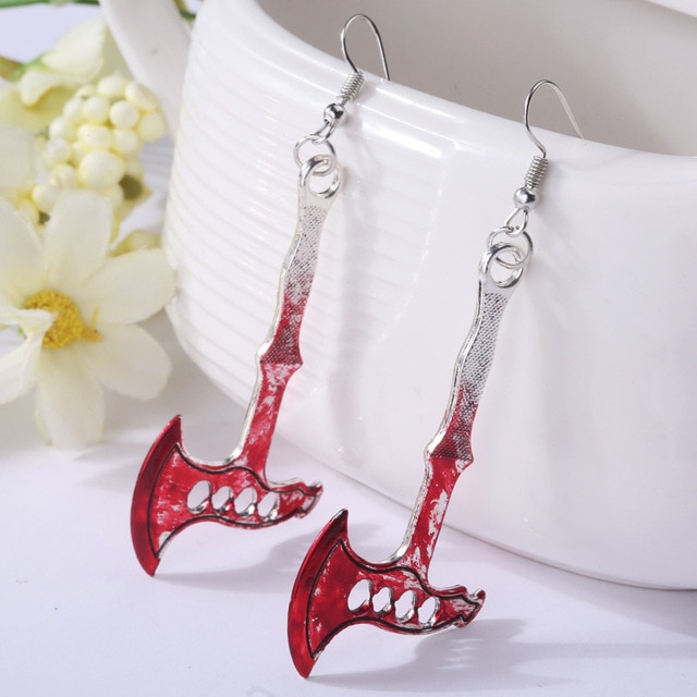 Bloodstained Horror Halloween Earrings