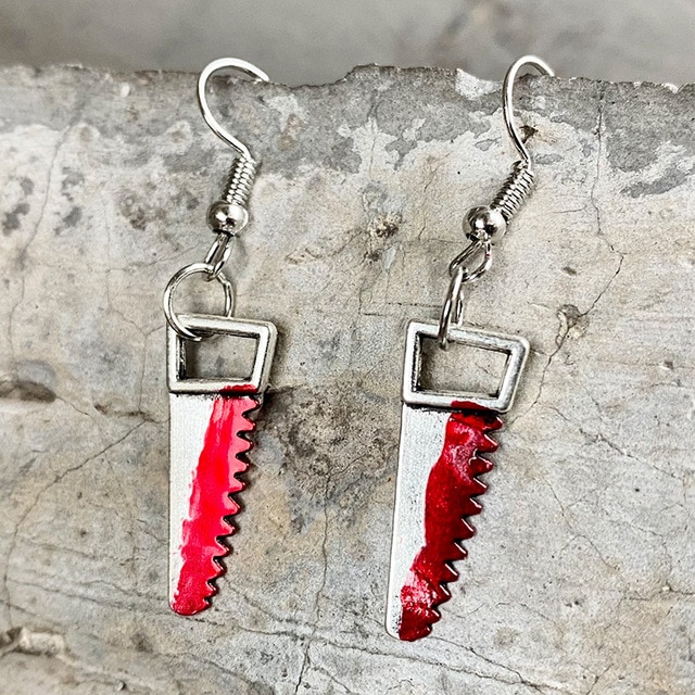 Bloodstained Horror Halloween Earrings