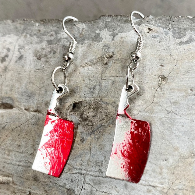 Bloodstained Horror Halloween Earrings