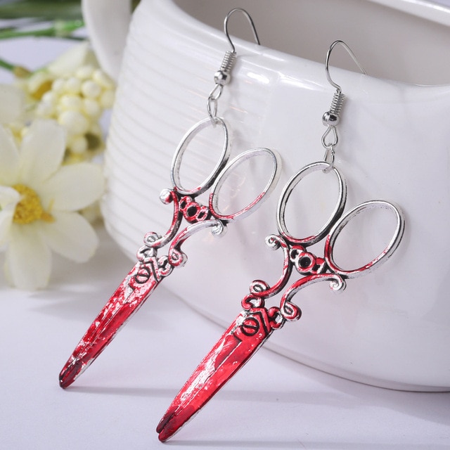 Bloodstained Horror Halloween Earrings