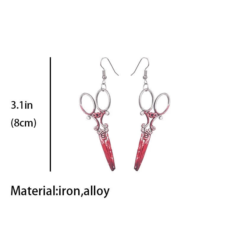 Bloodstained Horror Halloween Earrings