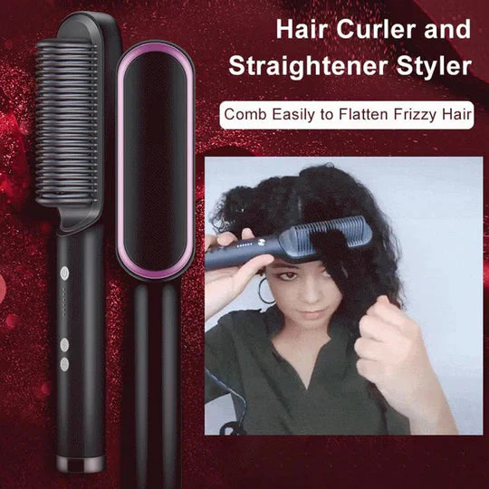 Anti Fuzzy Hair Straightener Brush