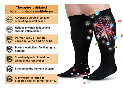 ViastxNon-Binding Tourmaline Thermal Cycle Self-Heating Health Socks