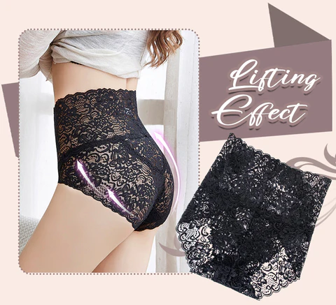 High Waist Lace Panties 3PCS