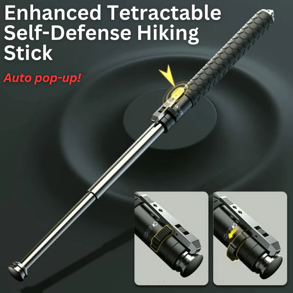 AEXZR Upgraded Automatic Retractable Cane (For Hiking & Self-Defense)