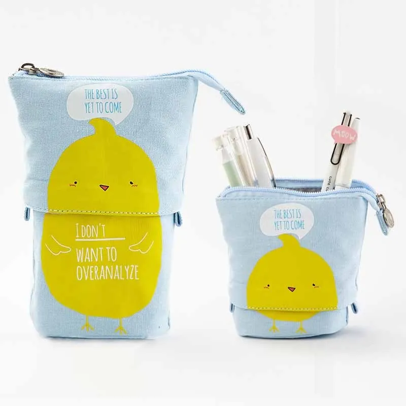 Simple And Cute Canvas Pull Retractable Pen Holder