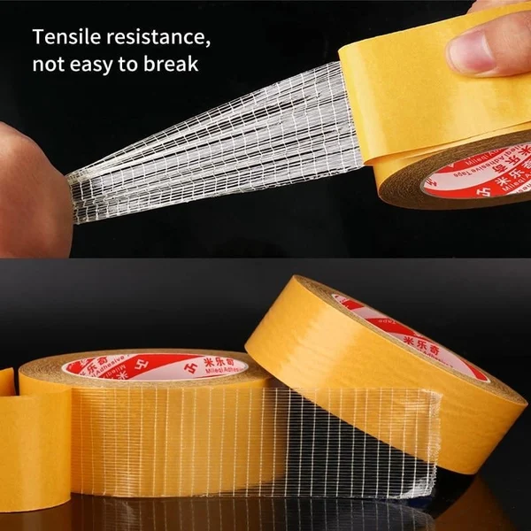 Strong Adhesive Double-sided Fiberglass Mesh Tape