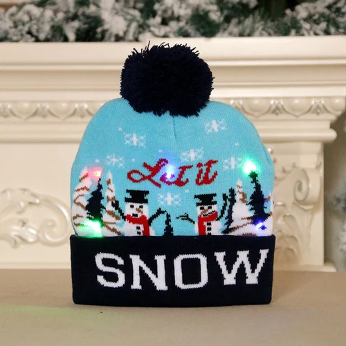 Christmas LED Light Knitted Beanies