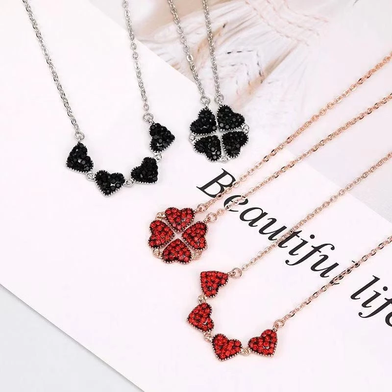 I Love You Roses Bloom Necklace in 100 Languages Gift Set