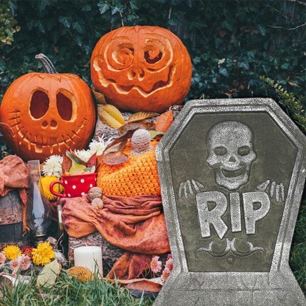 Foam Skeleton Halloween Tombstone