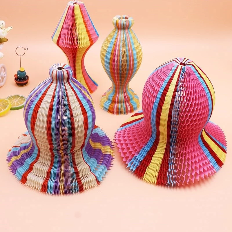 Foldable Magic Vase Paper Sun Hats