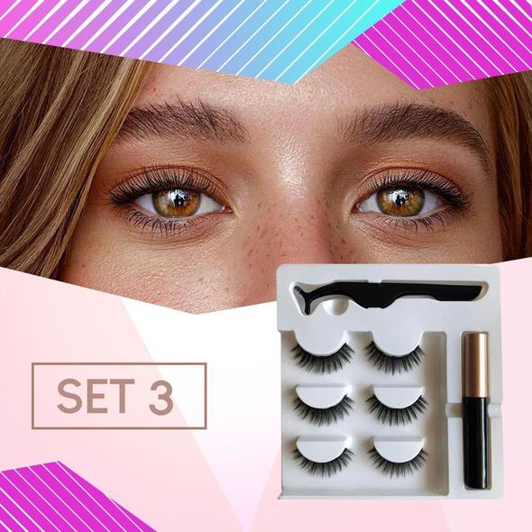 Next-Level Magnetic Eyelashes and Eyeliner- 3 Pairs/ Set!