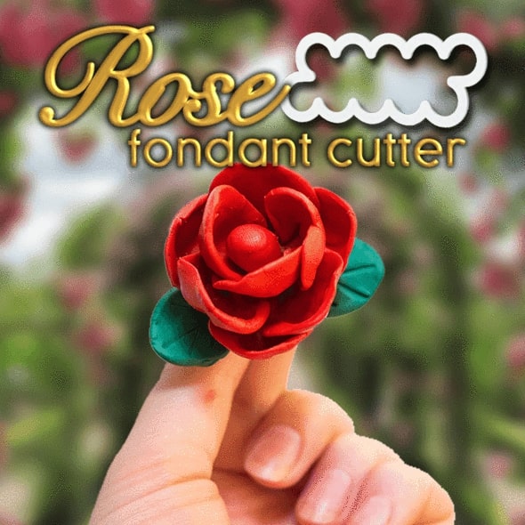 3D Rose Fondant Cutter (set of 3)