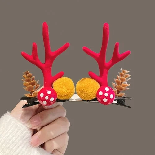 Reindeer Antlers Xmas Hair Clip