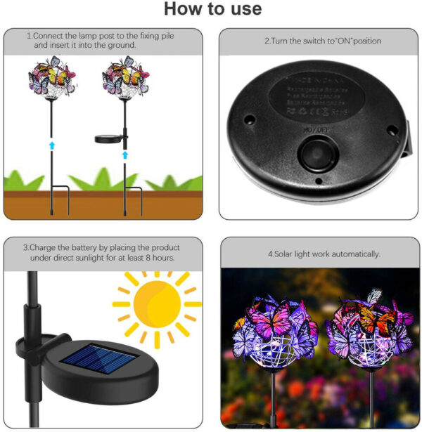 Solar Butterfly Stake Lights