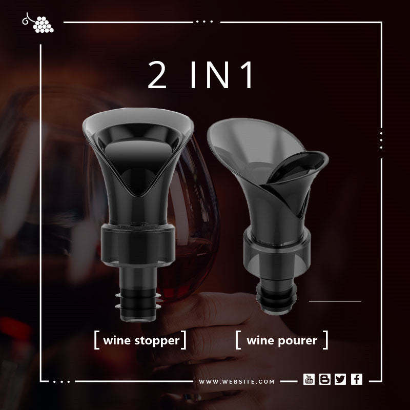 2 In 1 Red Wine Stopper