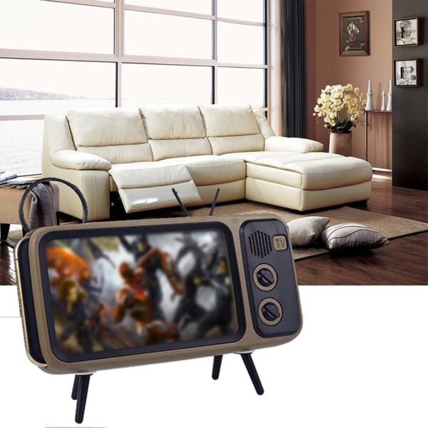 2-in-1 Retro TV Phone Holder & Speaker