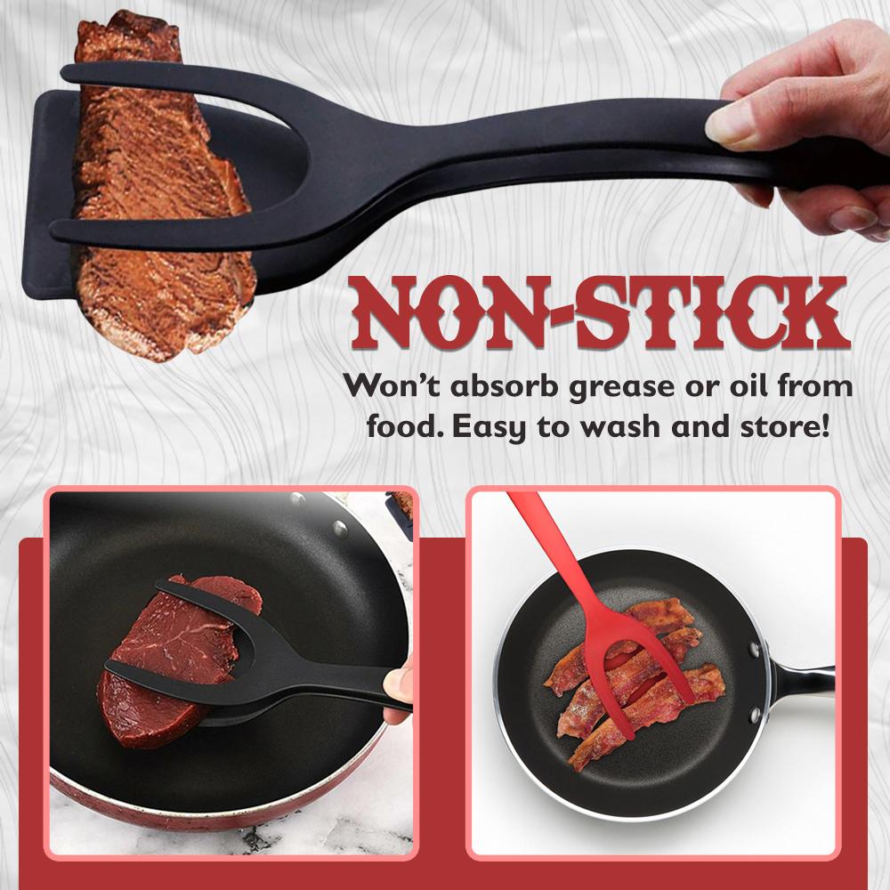 2 in 1 Tongs Grip and Flip Spatula