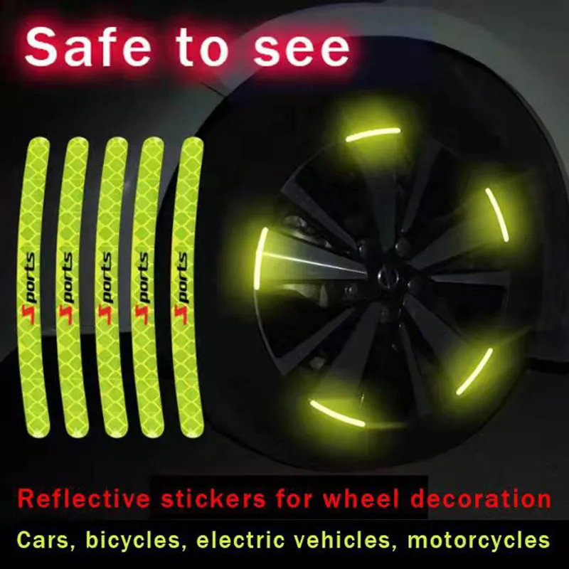 20 PCS Car Tire Reflective Stickers