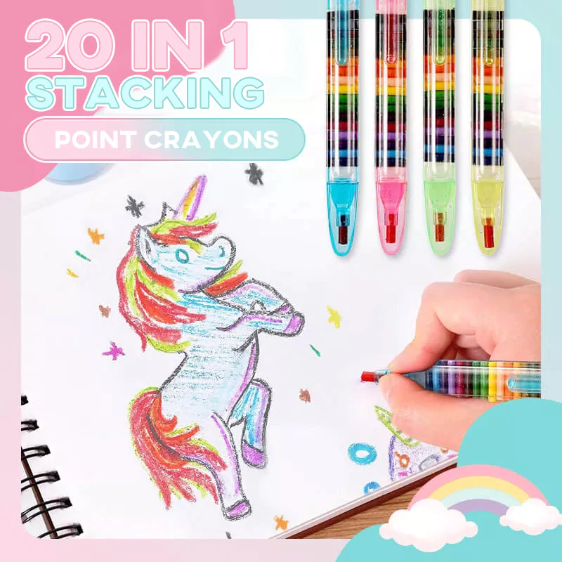 20 in 1 Stacking Point Crayons