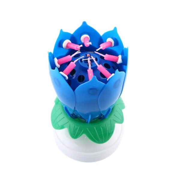 Musical Lotus Rotating Flower Candle