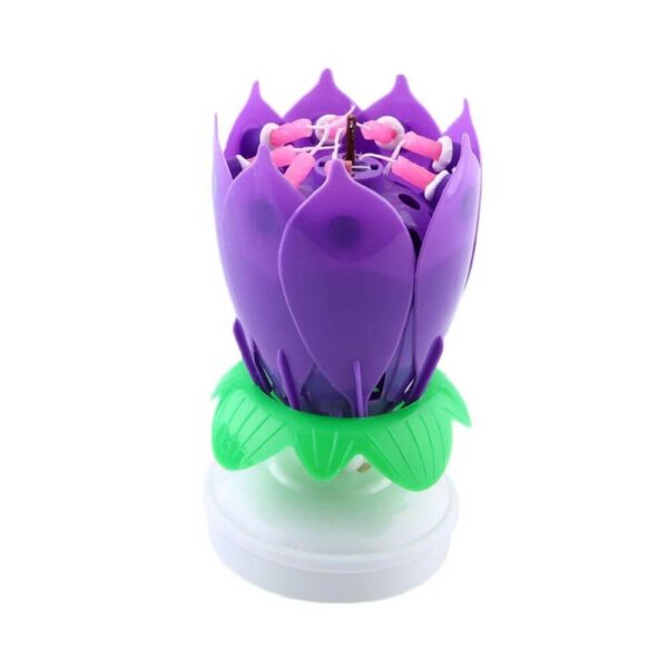 Musical Lotus Rotating Flower Candle