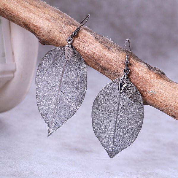 Natural Leaf Big Earrings