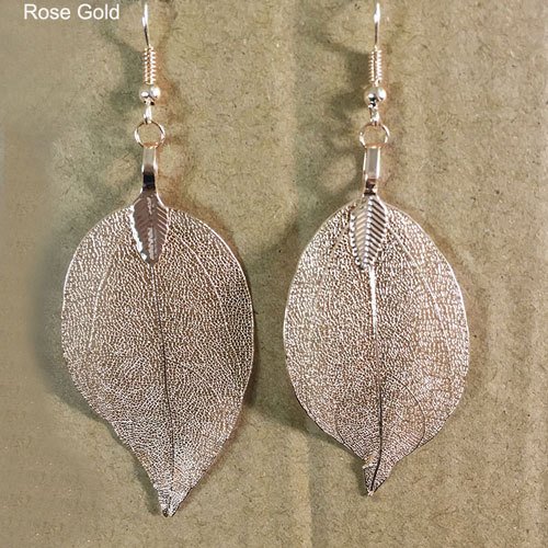 Natural Leaf Big Earrings