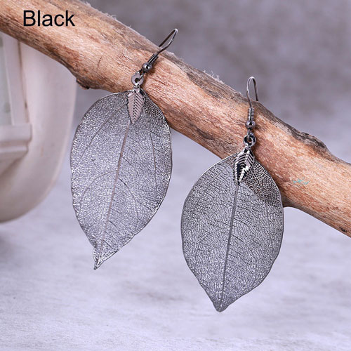 Natural Leaf Big Earrings