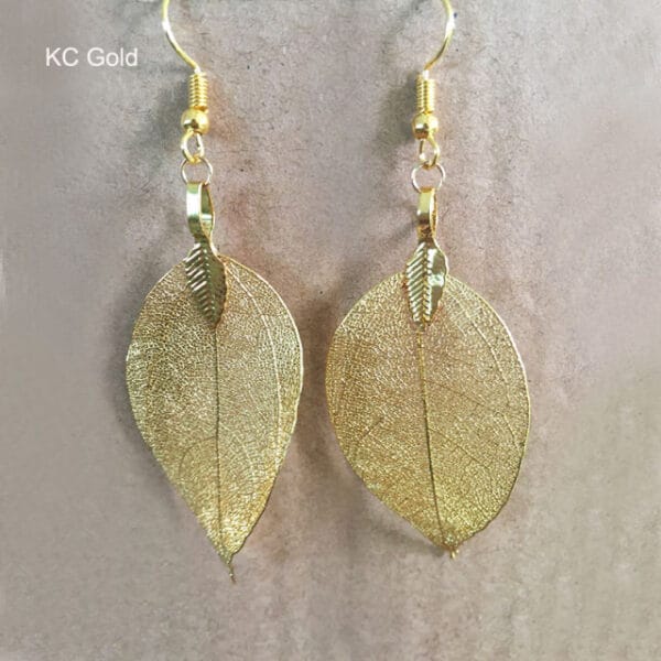 Natural Leaf Big Earrings