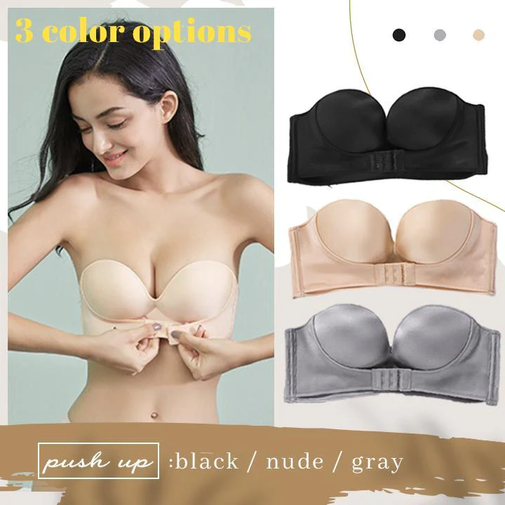 Hazelchrysanth Strapless Front Buckle Bra