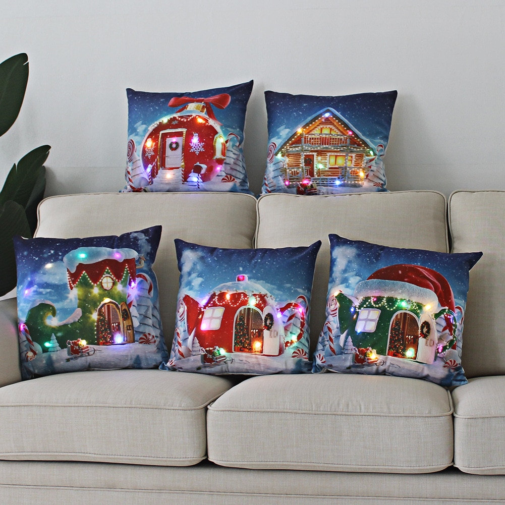 LED Christmas Pillow Case