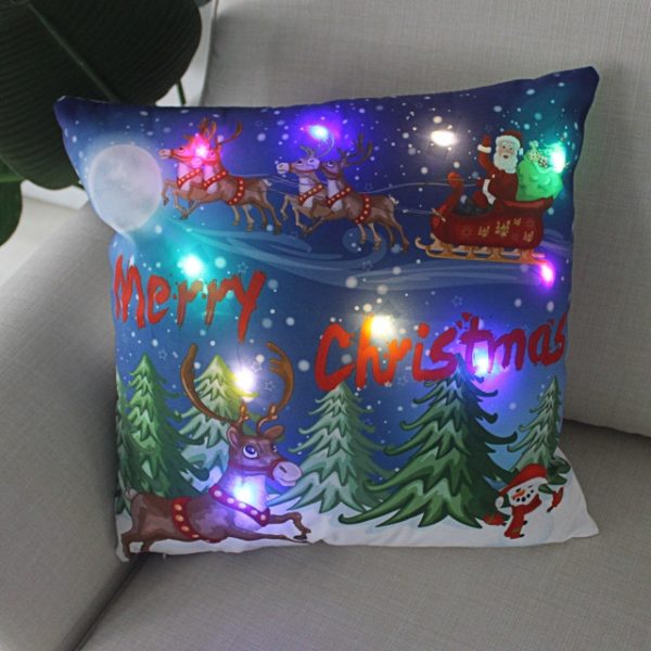 LED Christmas Pillow Case