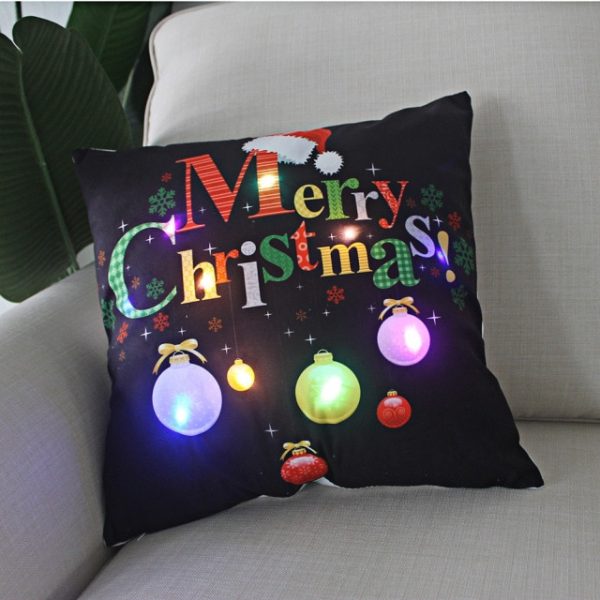 LED Christmas Pillow Case