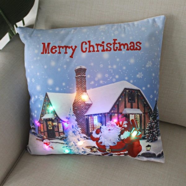 LED Christmas Pillow Case