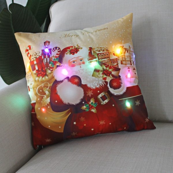 LED Christmas Pillow Case