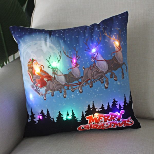 LED Christmas Pillow Case