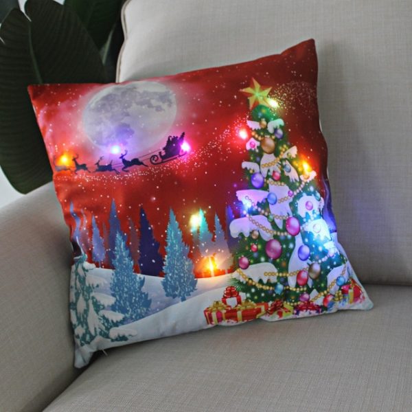 LED Christmas Pillow Case