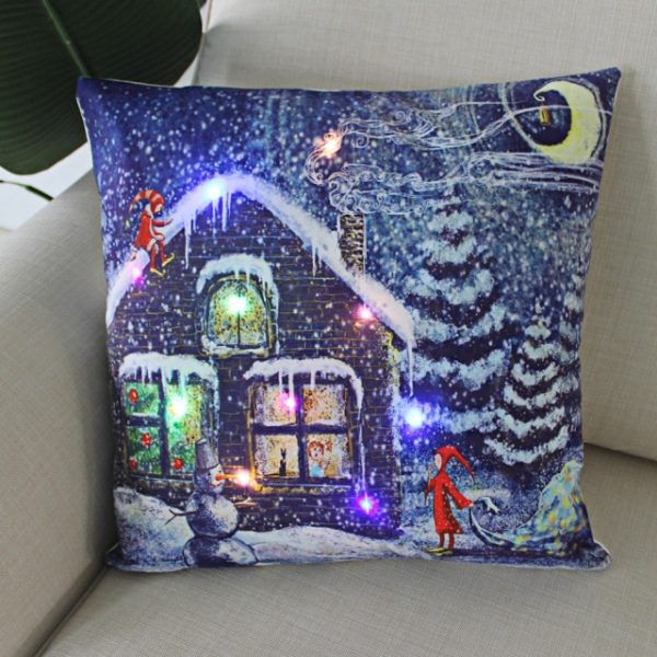 LED Christmas Pillow Case